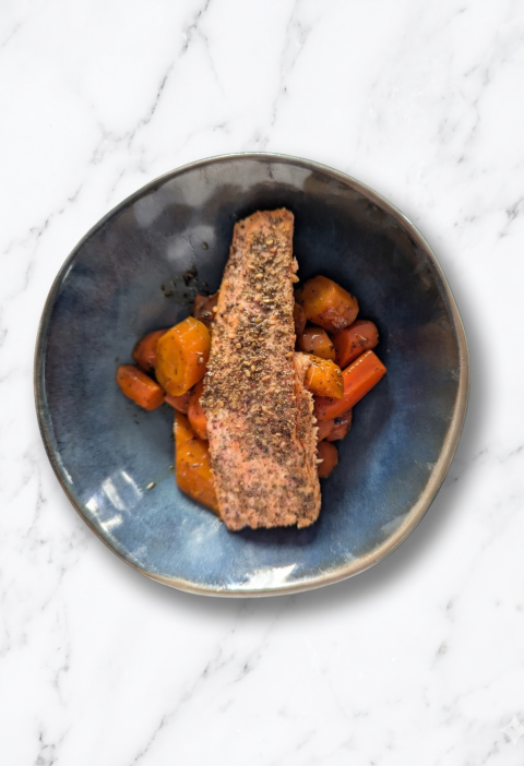 filet-truite-four-zaatar-sesame-carottes-glacees